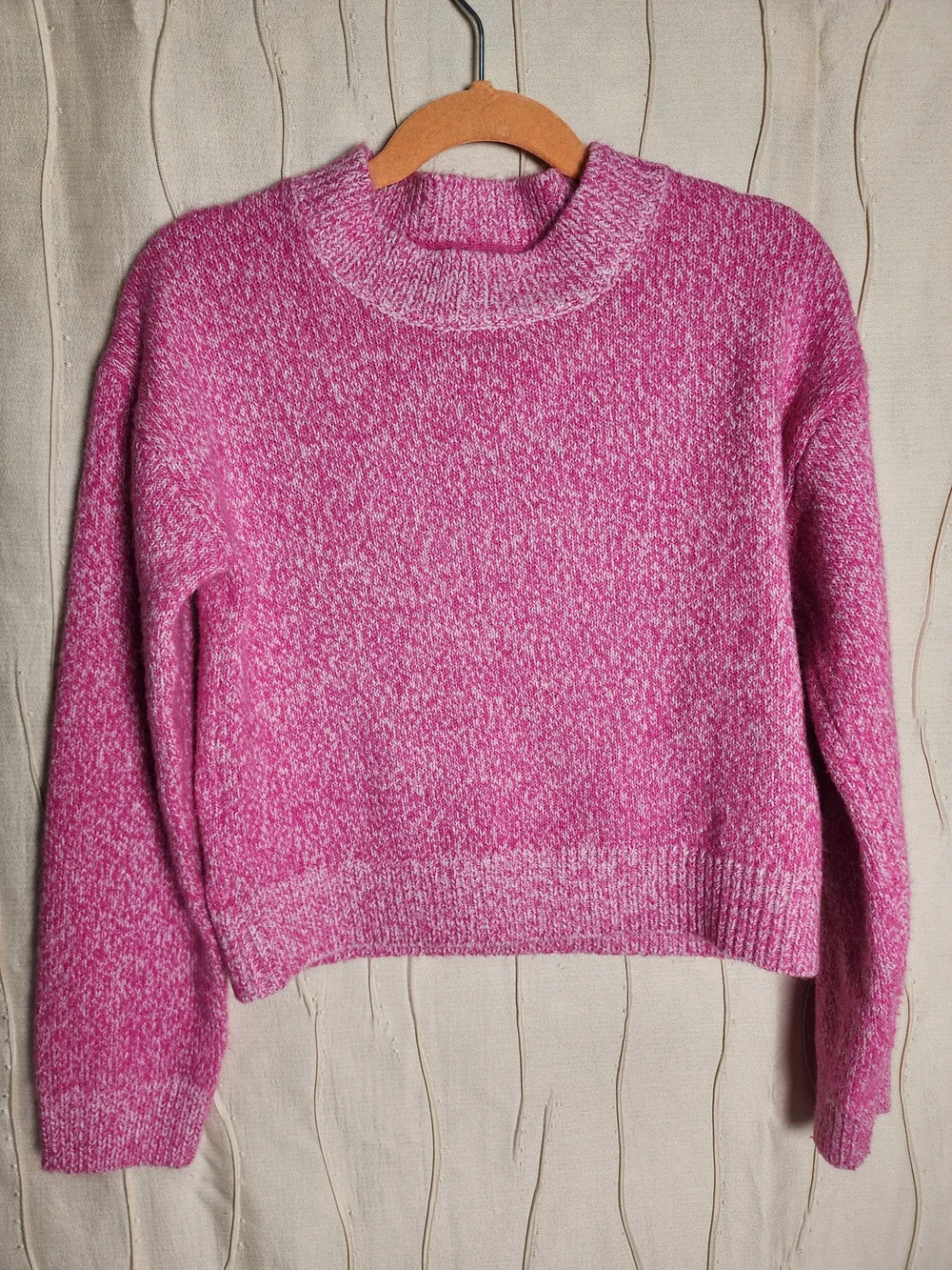 Girls Dkny Pink Marled Turtleneck Sweater